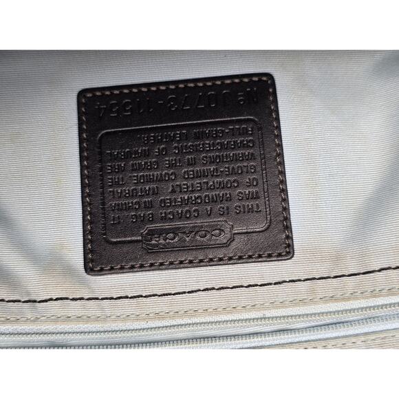 Coach Tote Bag Turn Lock Shoulder Bag Black Leather 2WAY 11554 - Picture 5 of 9